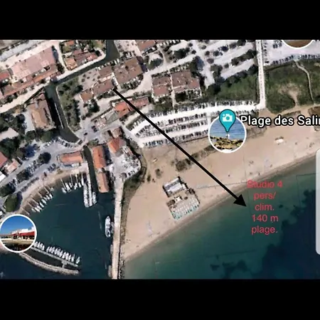 Apartment Grand Aux Salins - Climatisation - Terrasse - 90m De La Hyeres